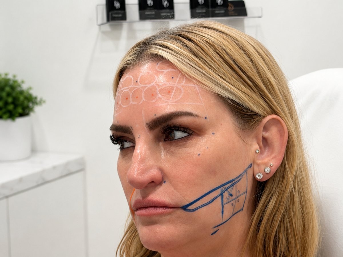 Facial mapping before aesthetic treatment at Satori